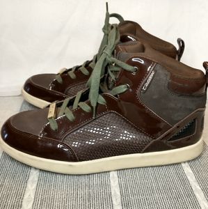 Cadillac high-top basketball shoes *rare men's size 11 Brown with Cadillac logo
